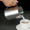 thumbnail image 3 of Taza de acero inoxidable para café con leche, boca puntiaguda engrosada y jarra de burbujas de leche graduada, taza de leche elegante, utensilios para café, 3 of 4
