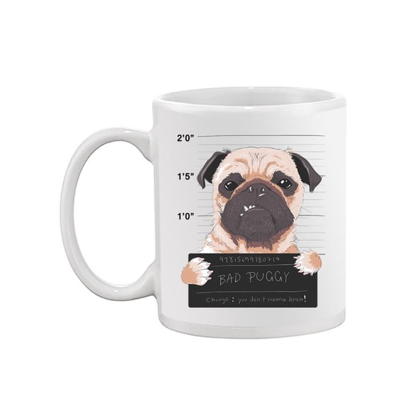 Funny Pug Prisoner Design. Mug -Image by Shutterstock,