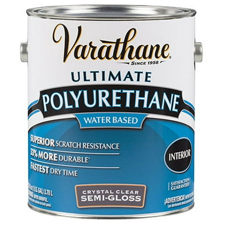 Interior Polyurethane, Water Base, Semi-Gloss, 1-Gal. - Pack of (Best Brand Water Based Polyurethane For Floors)