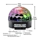 thumbnail image 4 of Disco Ball Party Lights 9 Colors LED Bluetooth Stage Lights Sound Activated Rotating Light with Rem, 4 of 5
