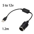 thumbnail image 6 of STARTIST 5V USB A Male to 12V Car Lighter Female Converter Cable with Booster Chip, 10W Max Output 12V 1A for , Camera 1.2 meters, 6 of 8