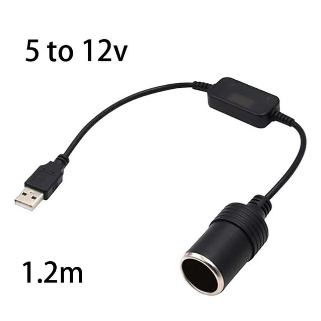 Cable convertidor USB A macho a 12V para encendedor de coche Hugo 1.2 12 metros