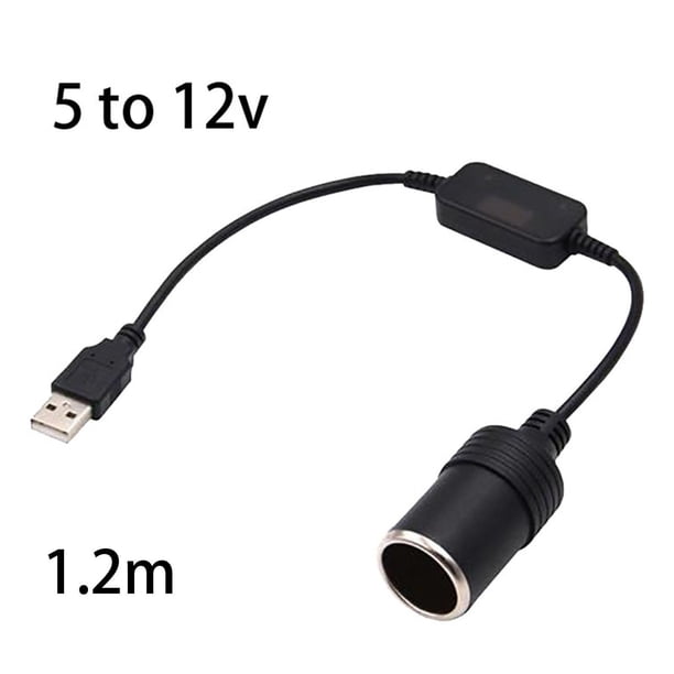 Cable convertidor USB A macho a 12V para encendedor de coche Hugo 1.2 12 metros