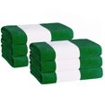 thumbnail image 2 of BNM Cabana Stripes Beach Towel, 34 x 64, Set of 6, Dark Green, 2 of 7