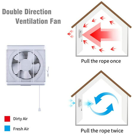 sailflo shutter exhaust fan 6 inch 176 cfm reversible airflow double direction air extractor for bathroom kitchen