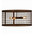 thumbnail image 6 of Meyda Tiffany 164225 Paloma Golpe 3 Light 24" Wide Flush Mount Drum Ceiling Fixture -, 6 of 7