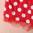 thumbnail image 3 of Seyurigaoka Little Girls 2PCS Outfit Set, Ruffle Round Neck Cute Top, Short Dot Lace Skirt, 3 of 5