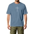 thumbnail image 3 of HAJWOH Mens Cross Christian Minimalist Religious Faith T-Shirt T-Shirt, 3 of 5