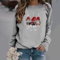 thumbnail image 2 of Tops de mujer Suéter de cuello redondo con estampado navideño Blusa suelta Sudadera sin capucha Pompotops FGAJ19939, 2 of 7