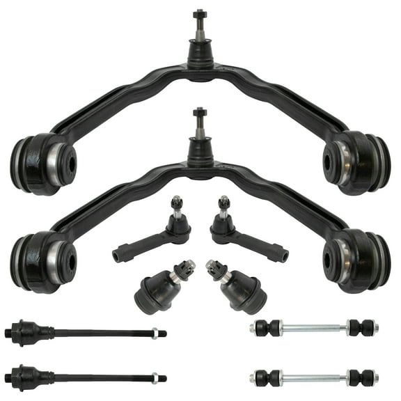 TRQ Control Arm Ball Joint Tie Rod Sway Link Front Suspension Kit Set 10pc PSA58784