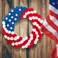 thumbnail image 5 of TOPRenddon Patriotic Independence Day Wreath – American Flag Front Door Decor for 4th of July, Outdoor/Indoor Rustic Plywood Wreath, 5 of 6