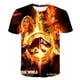 thumbnail image 1 of 2023 verano Jurassic World Dominion camisetas niños dibujos animados niños niñas estampado camisetas niños moda Casual Tops camisetas 1-14 Y7T Gao Jinjia LED, 1 of 2