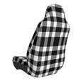 thumbnail image 3 of Picia White And Black Plaid Print Waterproof Sweating Car Seat Cover for Post Gym Workout, Running, Beach and Hiking, Universal Fit Anti-Slip Bucket Seat Protector, 3 of 5