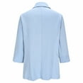 thumbnail image 6 of TKLPEHG Blazer for Women 3/4 Sleeve Elegant Office Business Casual Blazer Jacket Spring Summer Suit Jackets (Light Blue,XXL), 6 of 7
