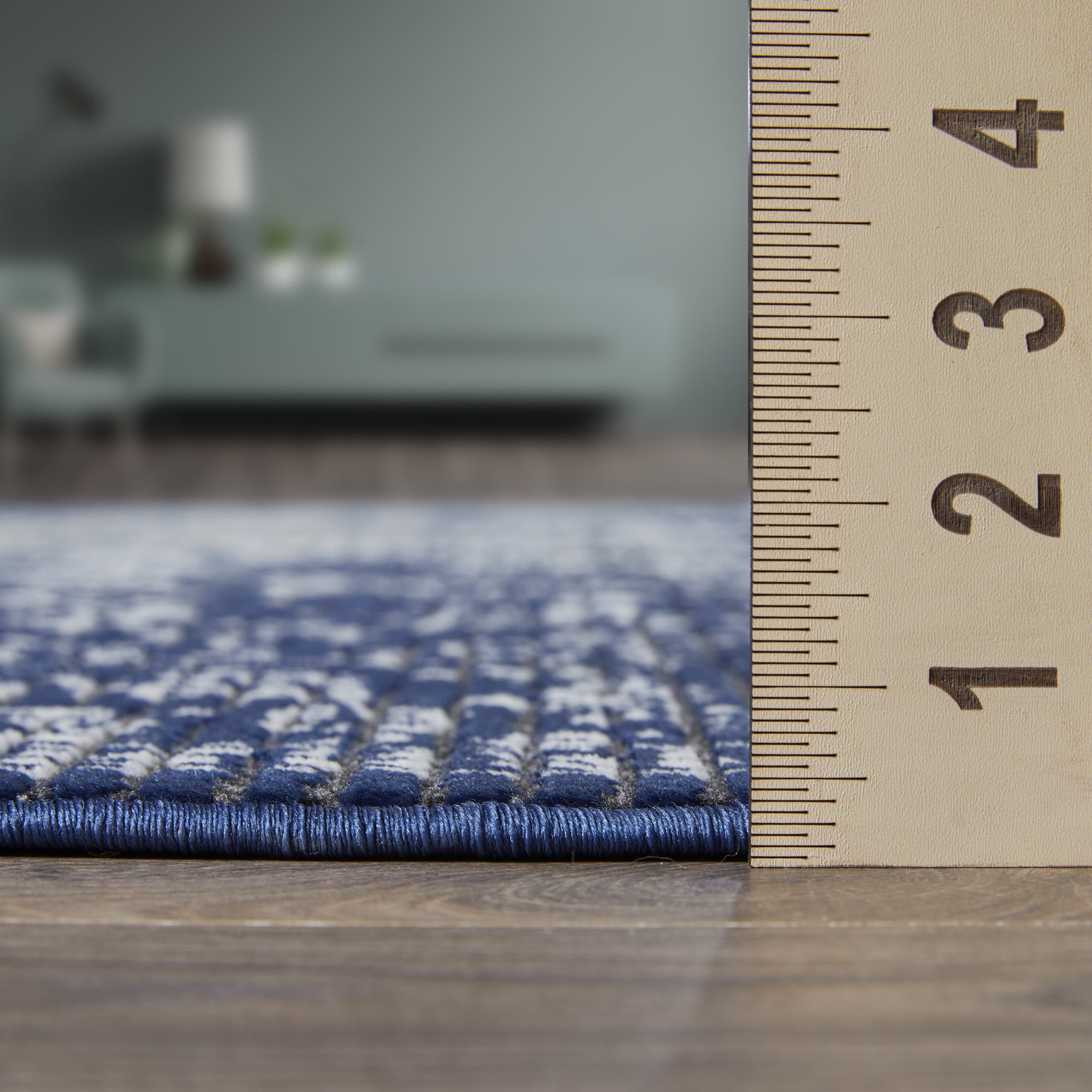 Loomaknoti Aysal Alazah 9' x 12' BLUE Floral Indoor Area Rug