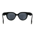 thumbnail image 4 of Womens Horn Rim Cat Eye Designer Fashion Plastic Sunglasses All Black, 4 of 4
