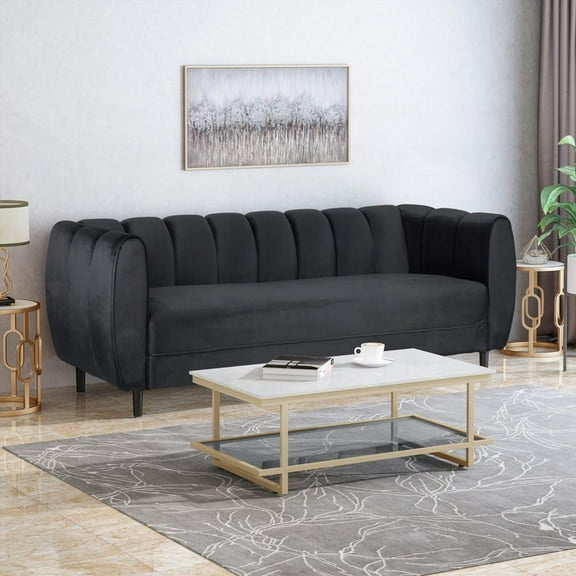 Miranda Velvet 3-Seater Sofa | Modern Glam & Velvet Softness