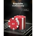 thumbnail image 6 of 100 Piece Poker Chip Set - 11.5g Weighted Casino Chips with Denominations, 6 of 6