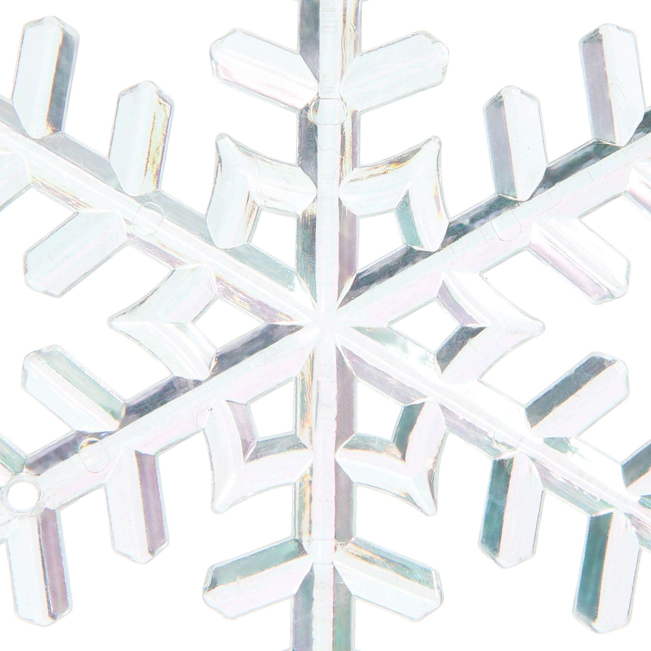 8-Count Iridescent Snowflake Christmas Ornaments, 3.6", by Holiday Time