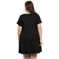 thumbnail image 5 of VEPKUL Womens Plus Size Dresses with Pockets Casual Short Sleeve Dress Loose A Line Flowy Swing Black_3X, 5 of 9