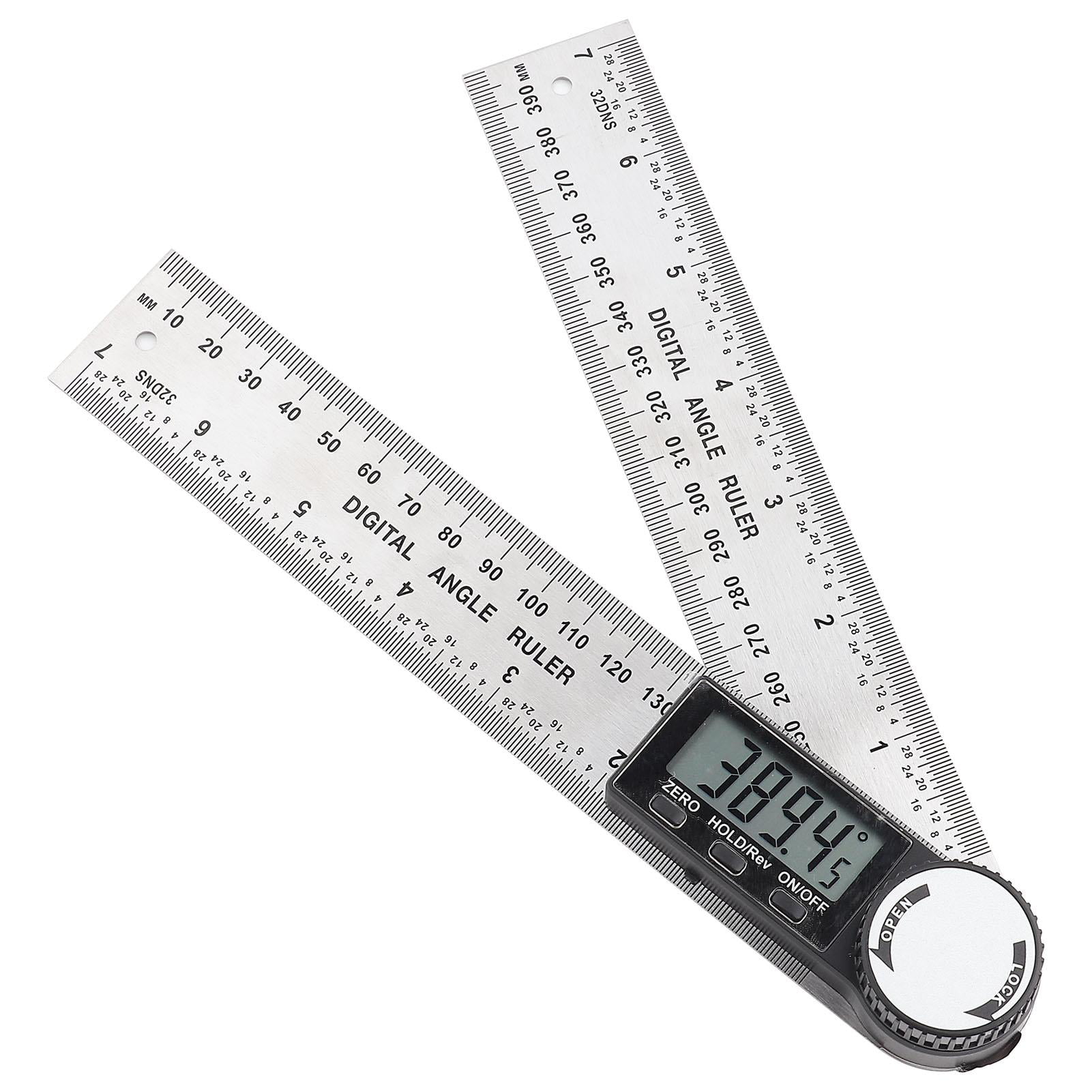 0~360 ℃ Digital Angle Finder Electronic Digital Protractor Stainless Ruler
