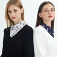 thumbnail image 2 of LoudSung False Collar Detachable Blouse Fake Collar Half Shirts Collar Polka Dots Designed Top Elegant for Women 2PCS, 2 of 9