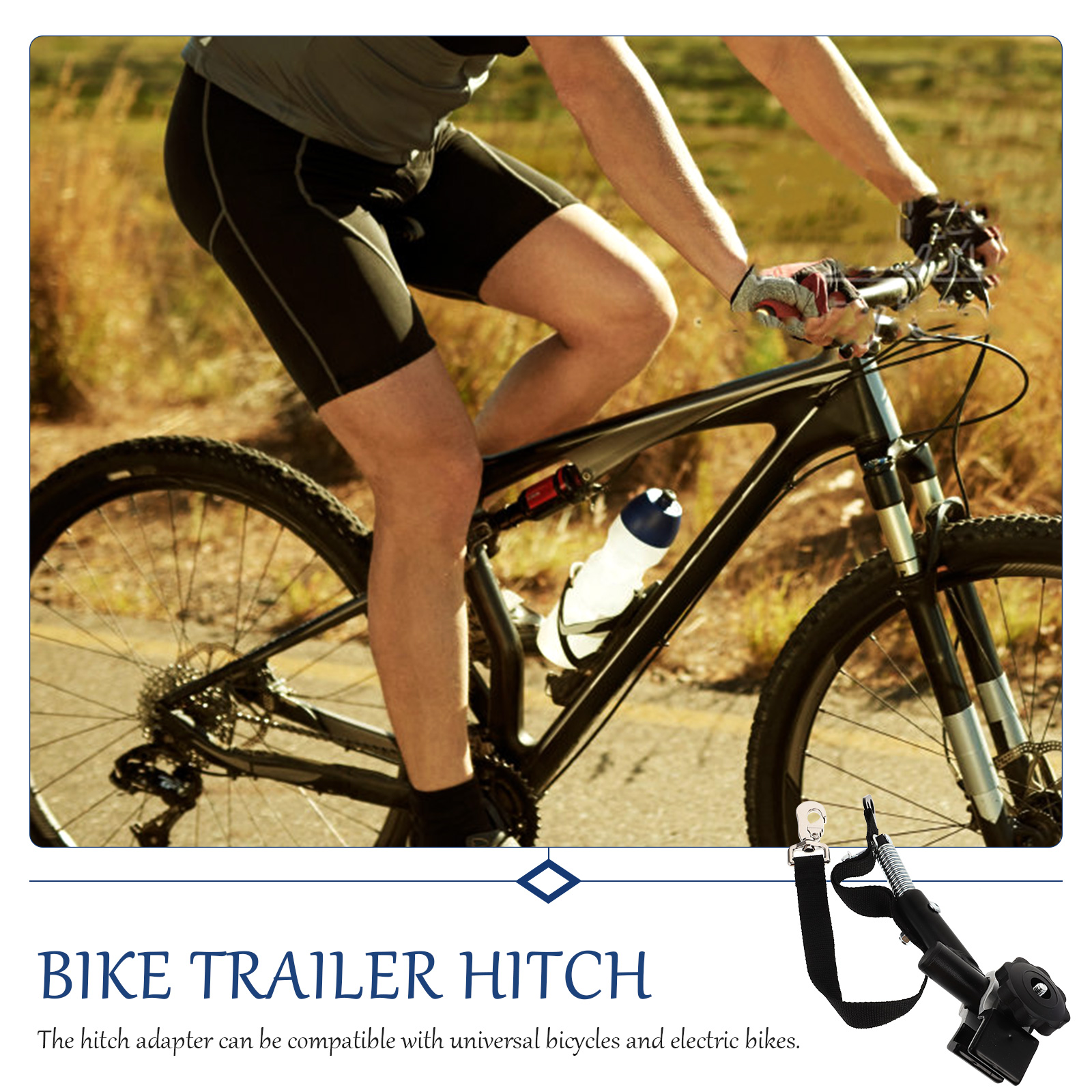 Universal Bike Trailer Hitch Adapter - Aluminum Alloy Connector For Towing Trailers Behind Bikes & E-Bikes