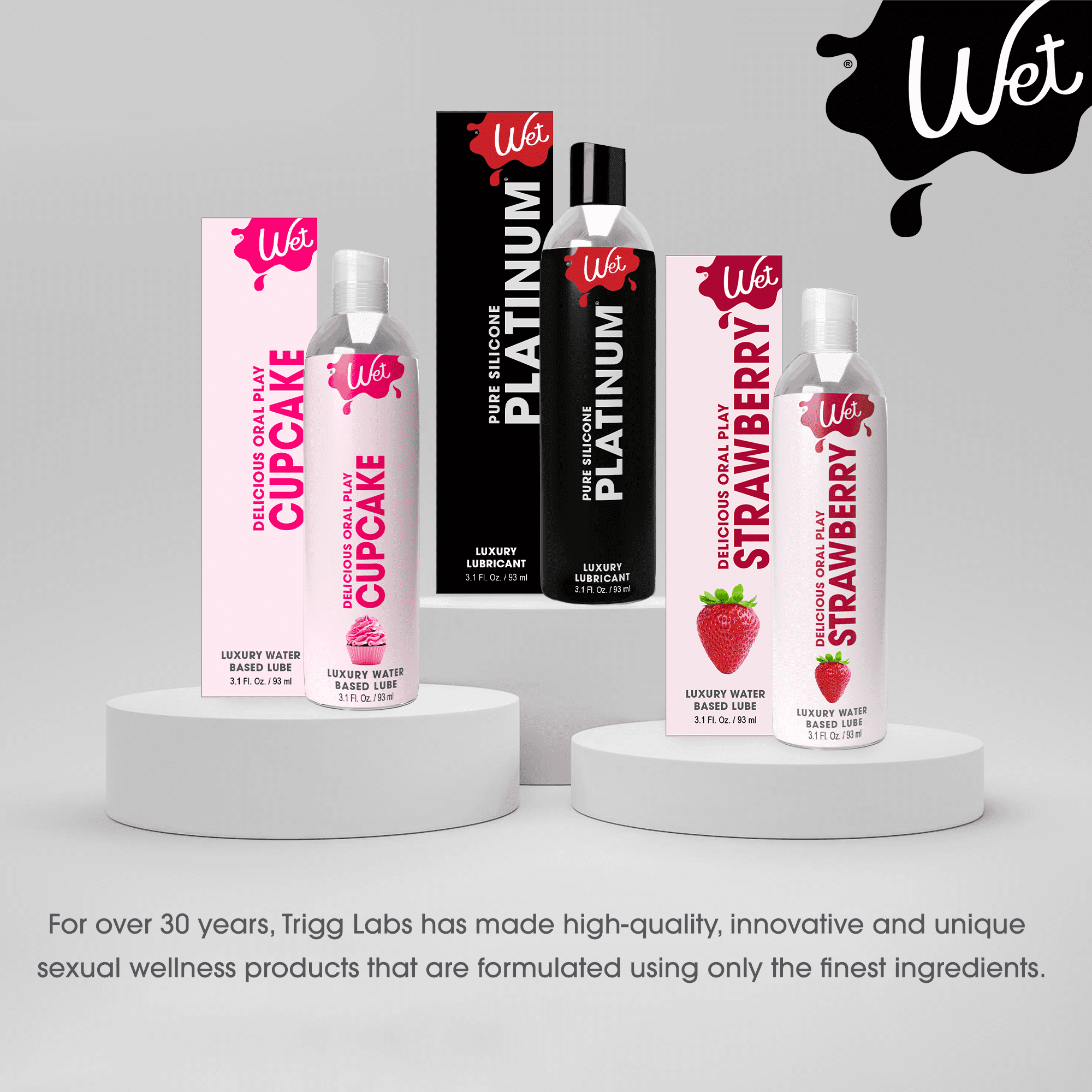 Wet Long Lasting Lubricants Variety Pack, Silicone & Water