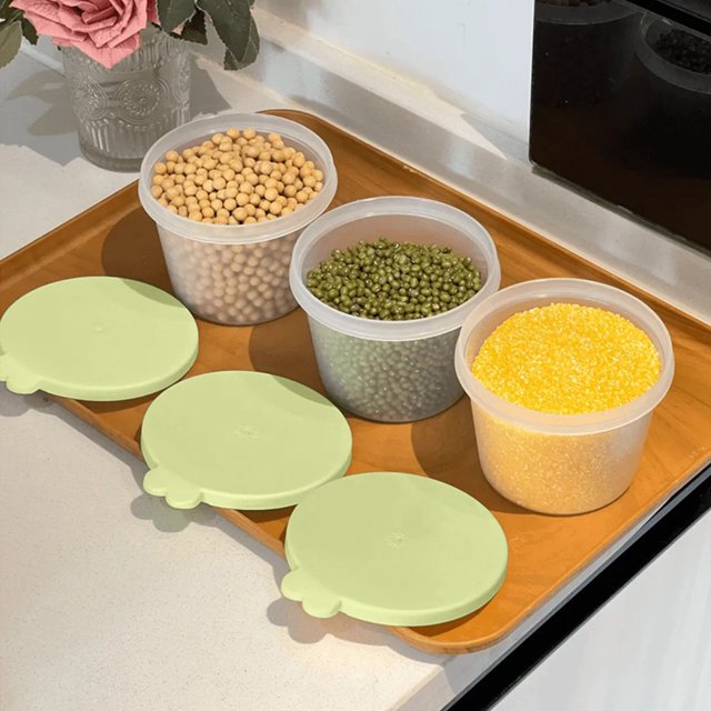 pstuiky Frascos de plástico de grado alimenticio frascos herméticos para cocina frascos de almacenamiento domésticos cajas de conservación de granos y cereales
