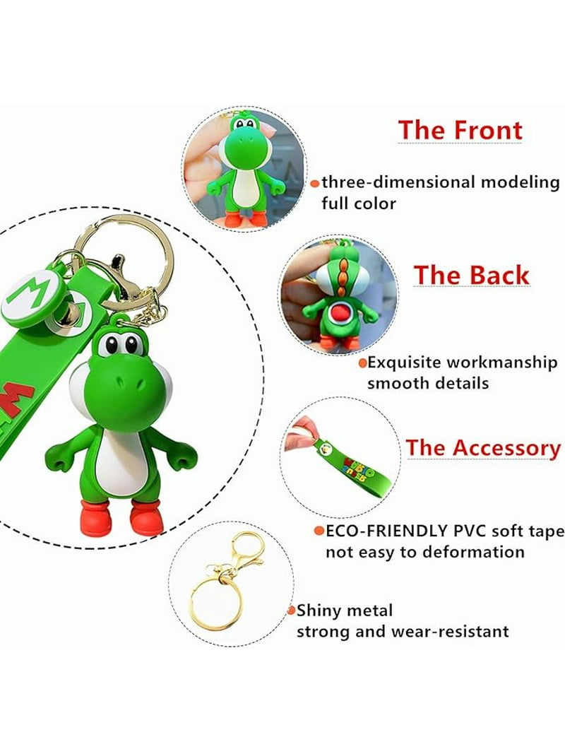 Pink Yoshi Vinyl Figure Keychain Keyring - Walmart.com