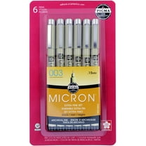 Pigma Micron Pens 003 .15mm 6/Pkg-Black