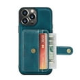 thumbnail image 5 of SaniMore for iPhone 14 Pro 6.1" Magnetic Clasp Detachable Wallet Case, Premium PU Leather Case with Card Slot Shockproof Protective Case for iPhone 14 Pro Women Men, Blue, 5 of 8