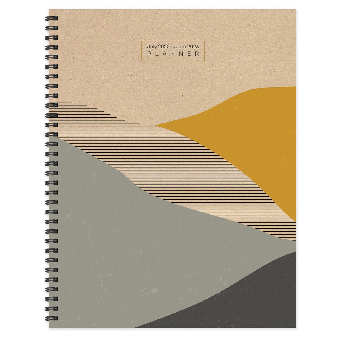 TF Publishing July 2022 - June 2023 Abstract Kraft Large Daily/Weekly/Monthly Planner