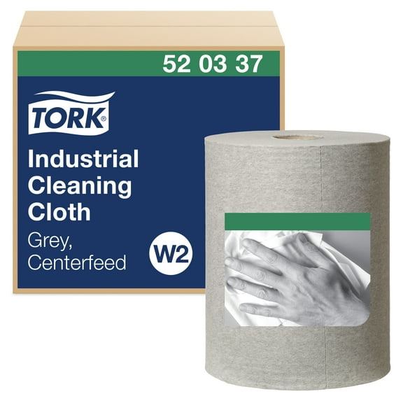 Tork Industrial Cleaning Cloth Centerfeed Gray W2, 1 x 500 Cloths, 520337