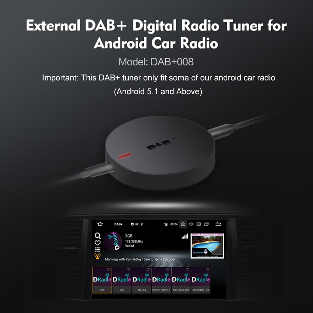 DAB+008 DAB+ Box Car Radio Tuner Receiver Digital Audio Broadcasting Receiver Box Car Stereos