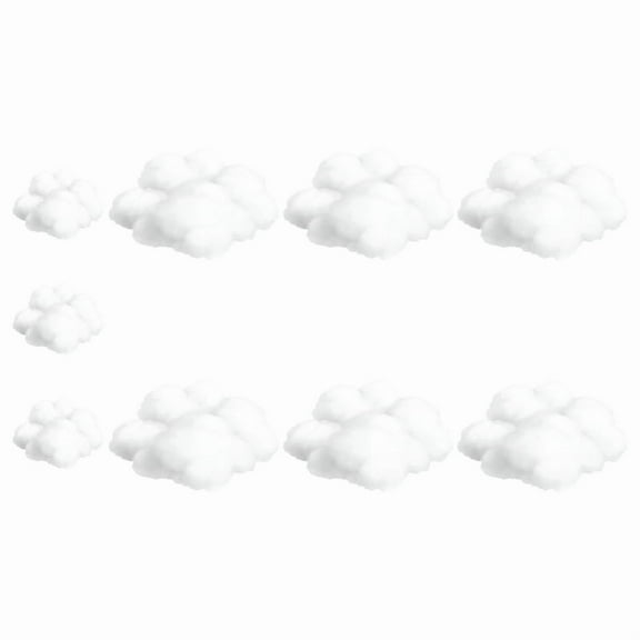 9PCS Clouds for Ceiling, Cotton Simulation Hanging Cloud Decoration, 3D Artificial Clouds Props
