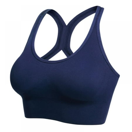 

Ladies Breathable Beauty Back Sports Bra U Neck Cross Shoulder Strap Quick Dry Anti Exposure Fitness Bra