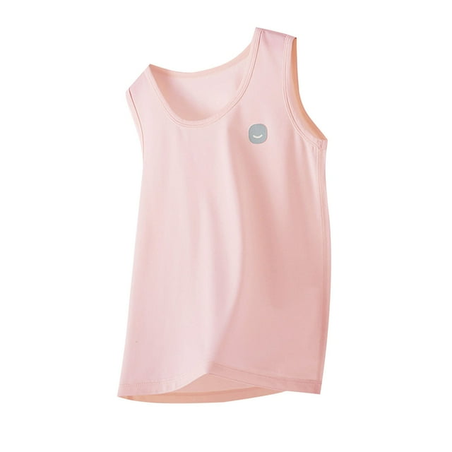 Boys Tank Tops Casual Sleeveless Crewneck Athletic Workout Tees Basic Solid Undershirts Pink 3-4 Years