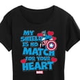 thumbnail image 3 of Marvel - Captain America My Shield Valentine Short Sleeve Graphic T-Shirt, 3 of 5