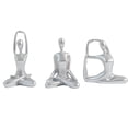thumbnail image 4 of Tongina 3 Pieces Yoga Women Statue Nordic Yoga Figurine Resin Craft Sculpture Ornament for Living Room Indoor Cabinet Desk Decoration, 4 of 8