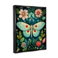 thumbnail image 4 of Stupell Industries Green & Pink Moth Pattern Animals & Insects Painting Black Floater Framed Canvas Art Print Wall Art, 25 x 31, 4 of 10