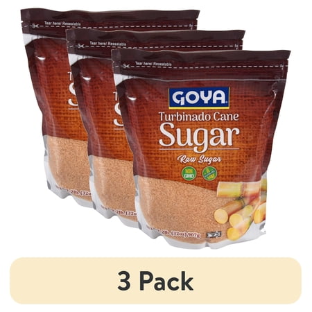 (3 pack) Goya Turbinado Cane Sugar, 2 lb