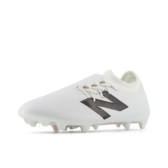 New Balance Unisex Furon Dispatch FG V7 Soccer Shoe, White/Black/True Red, 10.5 US Men