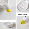 thumbnail image 4 of Jabonera con drenaje automático, jabonera con forma de pato, para baño, bañera, cocina, fregadero, bandeja de cerámica (pato), 4 of 5