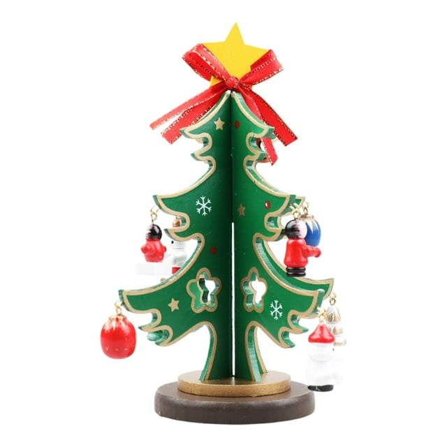 Adorno de madera natural para escritorio Adorno festivo para la mesa, ideal como centro de mesa para decorar tu hogar