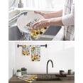 thumbnail image 5 of Sunflowers Dog Kitchen Dish Towels for Drying Dishes Set of 2, Spring Watercolor Floral Stars Grey Plaid Waffle Weave Microfiber Hand Tea Bathroom Towels Quick Dry & Absorbent Towel 12x12, 5 of 7