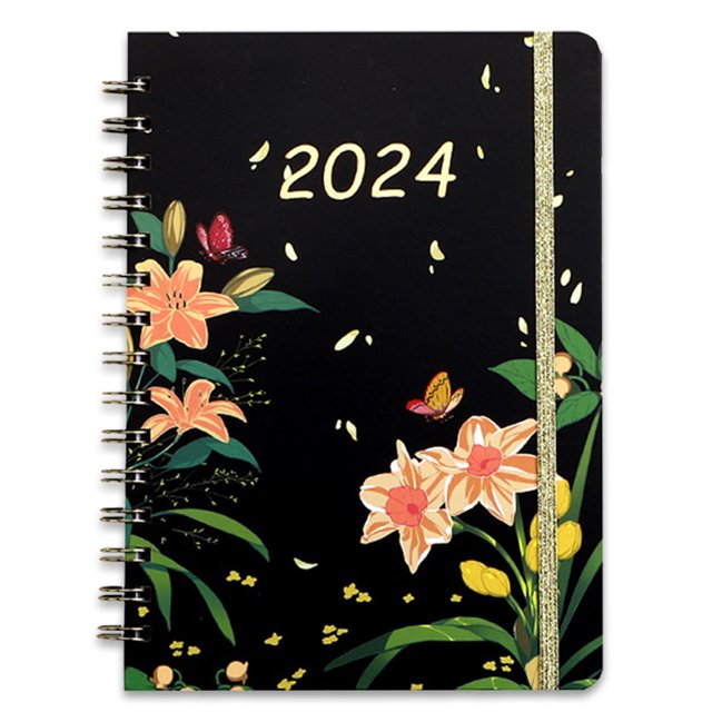 2024 Planner - Weekly & Monthly Planner with Tabs,12-Months Planner with Monthly Tabs, Twin-Wire Biding, Holidays, Notes Pages