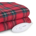 Biddeford Heated Throw with Electric Analog Controller, Redblue Plaid