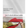 thumbnail image 6 of 4th of July RV Awning Sun Shade Screen 9'X7' God Bless America Mesh Sunscreen Patriotic Eagle American Flag Awning Shade Screen with Zipper UV Blocker Completed Kits for RV Motorhome Camper, 6 of 7