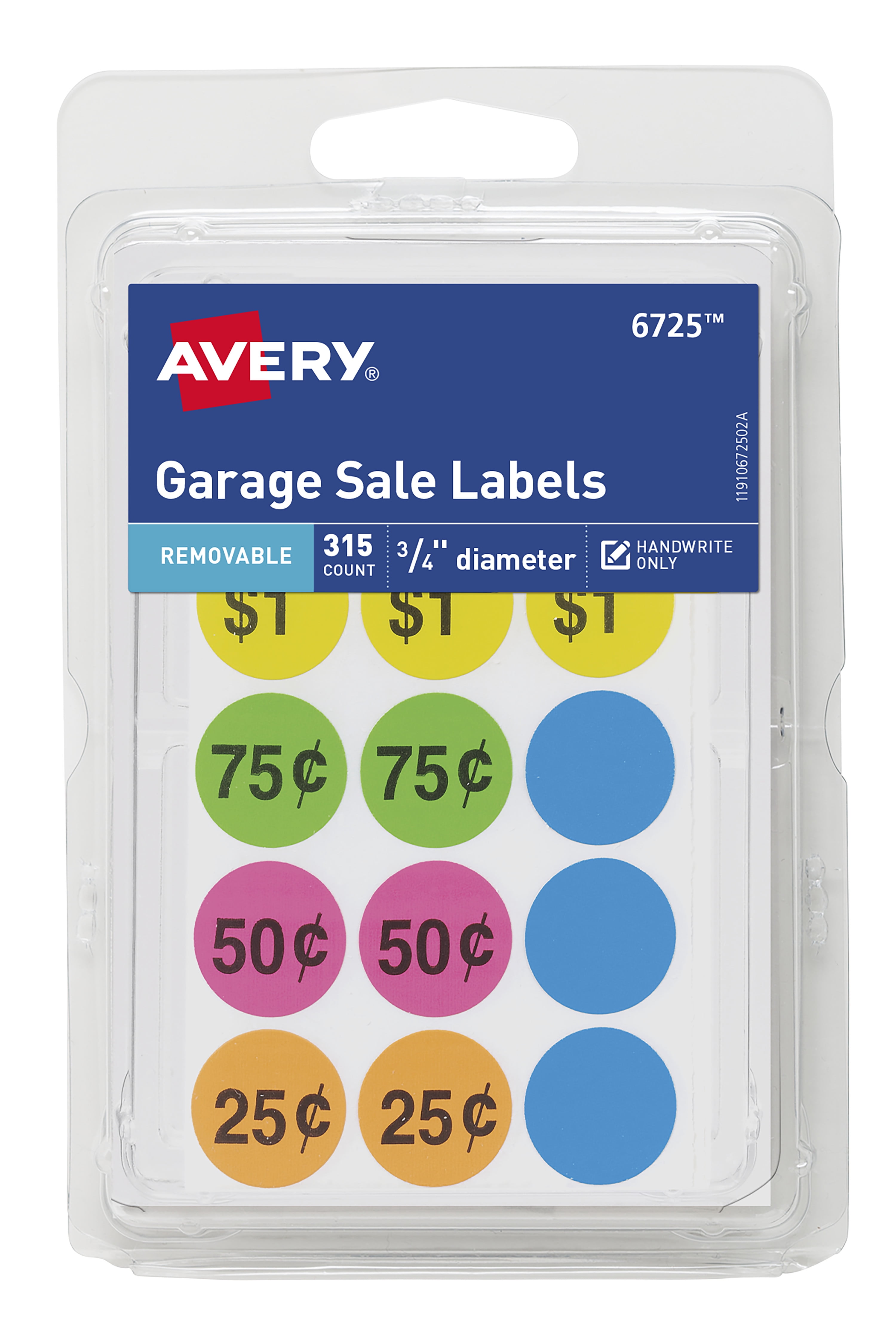 Multi-Colored 3/4 Round Preprinted Pricing Labels Price Stickers Anronal 2520 Count Garage Sale Pricing Stickers Removable Yard Sale Labels with Prices